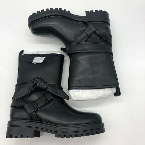 Aerosoles Womens Sabin Motorcycle Ankle Leather Boots Black Size 7 M - Picture 7 of 10